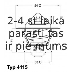 Термостат, охлаждающая жидкость WAHLER 4115.92D