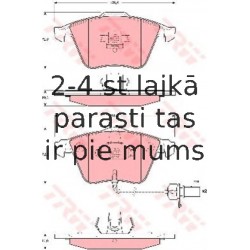 Комплект тормозных колодок, дисковый тормоз TRW GDB1659