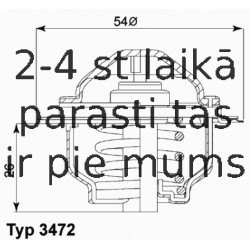 Термостат, охлаждающая жидкость WAHLER 3472.87D