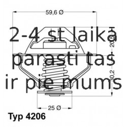 Термостат, охлаждающая жидкость WAHLER 4206.90D