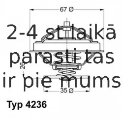 Термостат, охлаждающая жидкость WAHLER 4236.92D