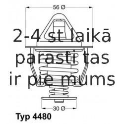 Термостат, охлаждающая жидкость WAHLER 4480.82D