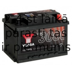 60Ah 550A AKUMUL. YUASA YBX3075 242x175x175-+